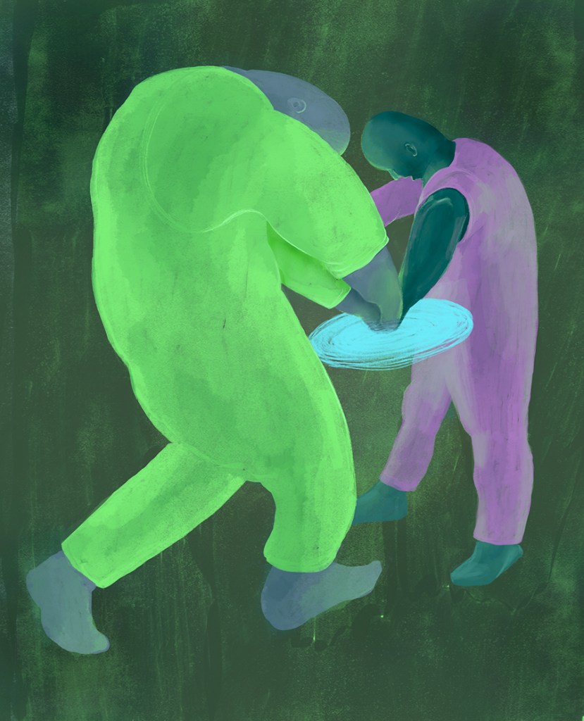 reaching in the unknown; digital drawing