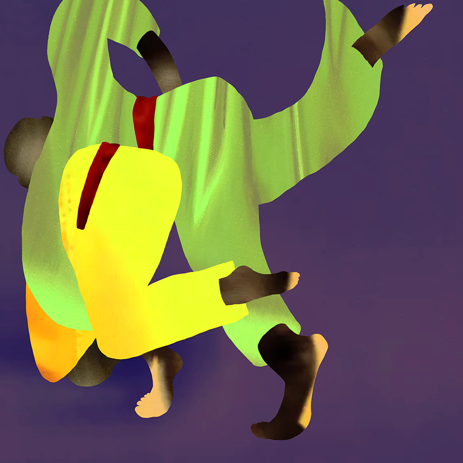 tae kwon do: digital drawing by Tatiana Zakharova-Goodman