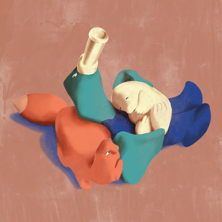 three and a nap; digital drawing by Tatiana Zakharova-Goodman