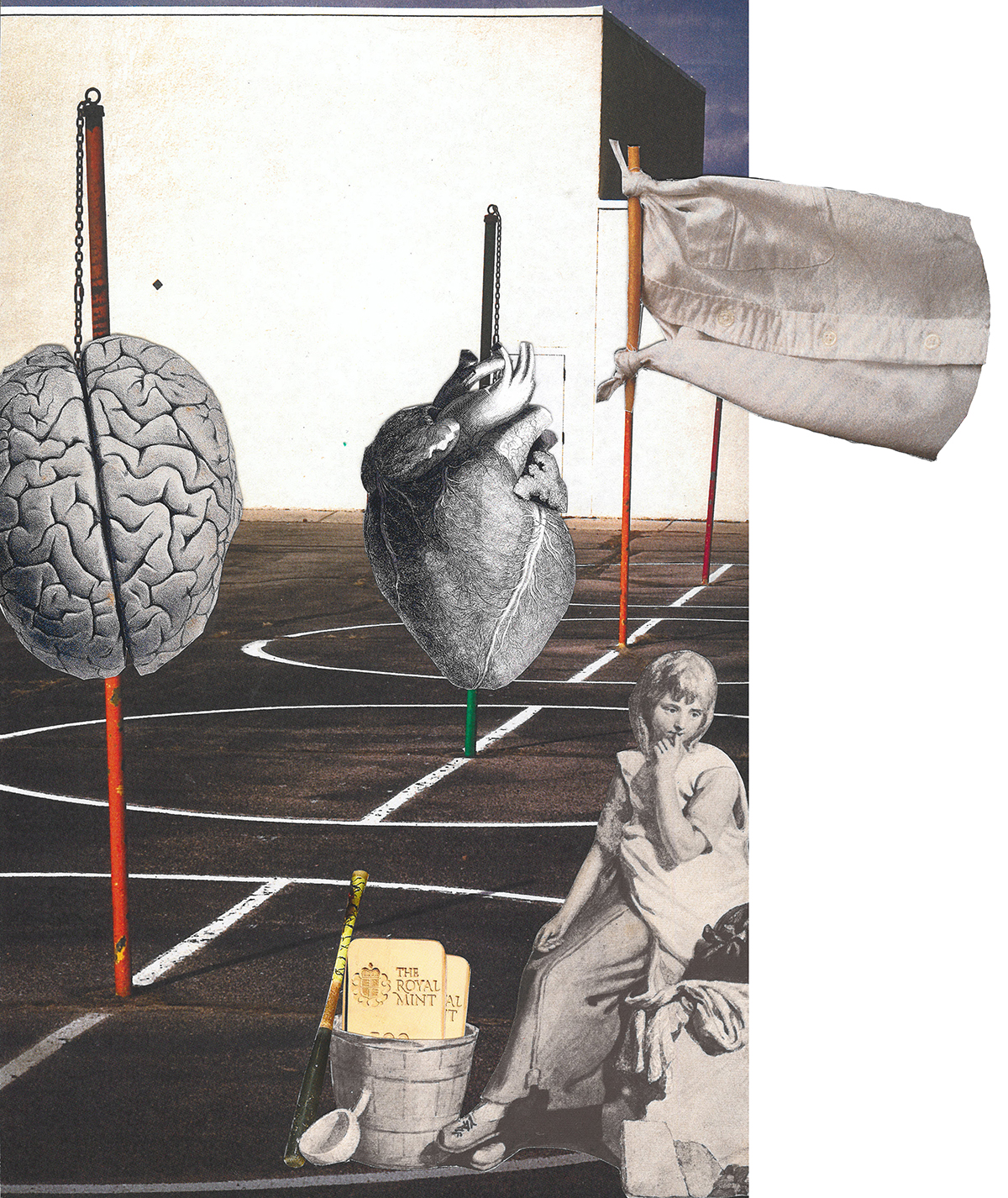 Playgrounds: Collage Series; paper collage by Tatiana Zakharova-Goodman