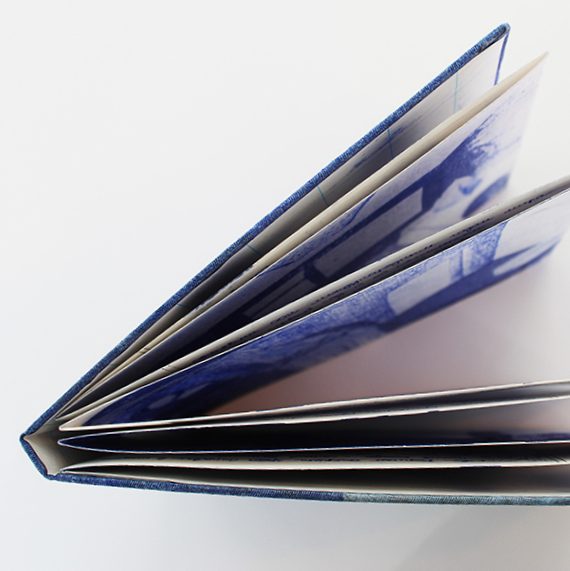 Corners; a hand-made leporello book with carbon paper drawings; project by Tatiana Zakharova-Goodman
