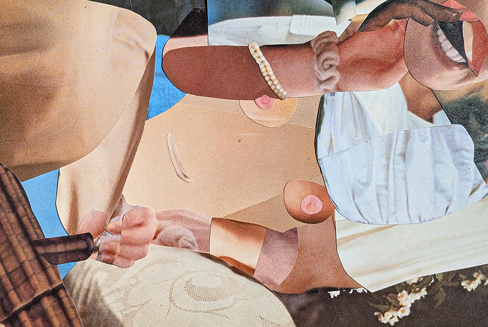 Collage from series "Loudly" by Tatiana Zakharova-Goodman; photograph of the analogue paper collage 