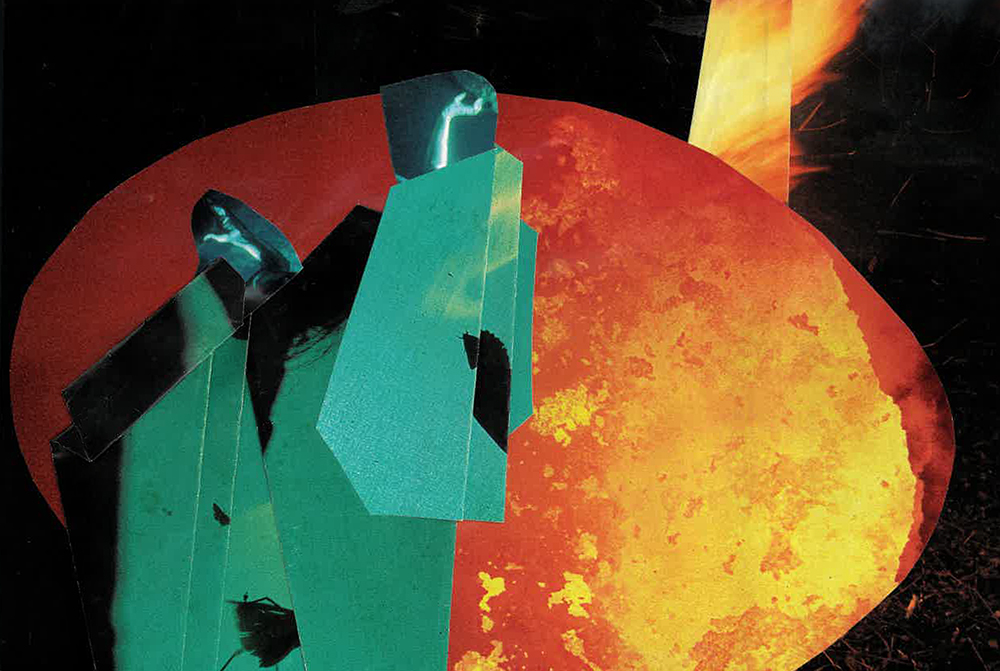 Collage from series "Loudly" by Tatiana Zakharova-Goodman; photograph of the analogue paper collage
