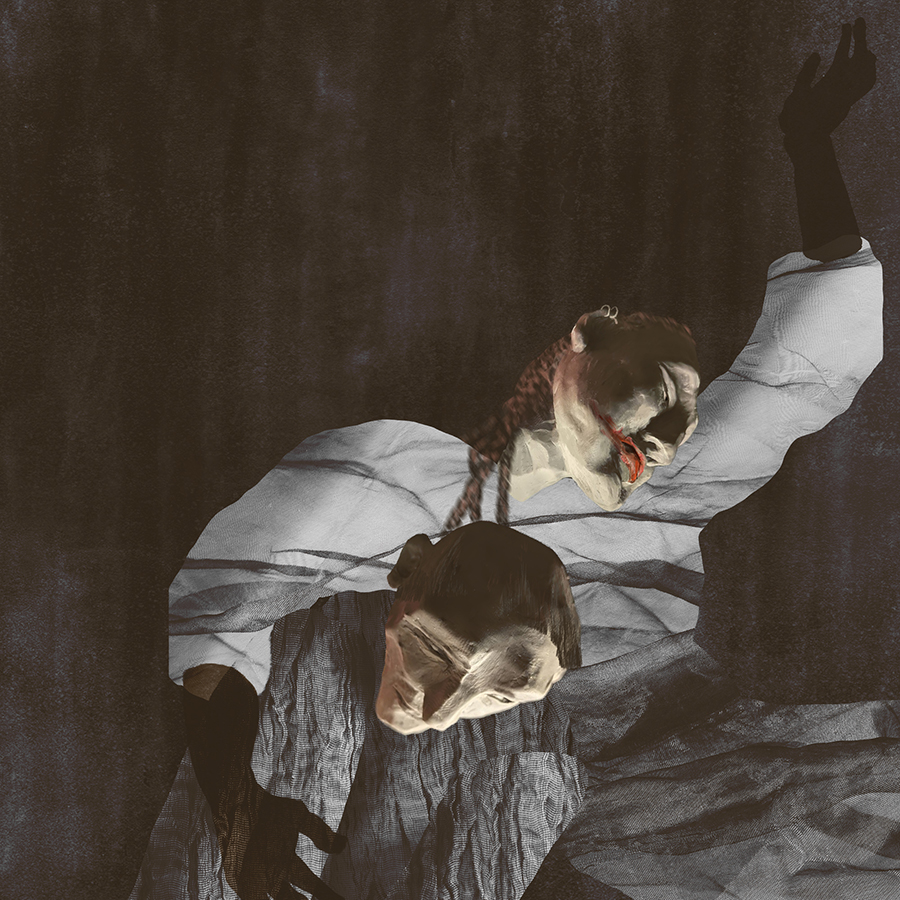 "Couples", digital collage + drawing;  series of drawings, Tatiana Zakharova-Goodman, 2026